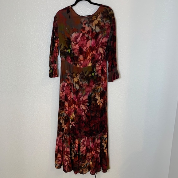 Soft Surroundings Natural Romance Dress Maxi Floral Dress Medium Boho Romantic - Picture 9 of 15